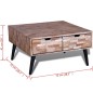 vidaXL Mesa de centro con 4 cajones de madera de teca reciclada vidaXL Mesa de centro con 4 cajones de madera de teca reciclada