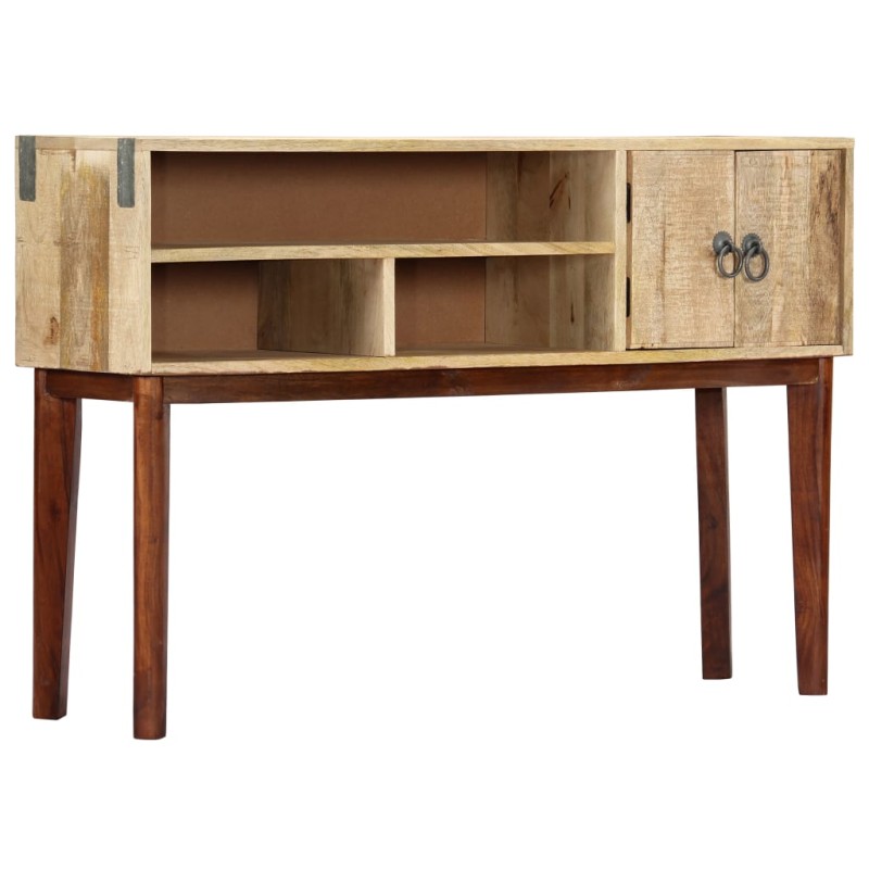 vidaXL Mesa consola de madera maciza de mango rugosa 115x30x76 cm vidaXL Mesa consola de madera maciza de mango rugosa 115x30x76 cm