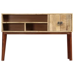 vidaXL Mesa consola de madera maciza de mango rugosa 115x30x76 cm
