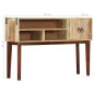 vidaXL Mesa consola de madera maciza de mango rugosa 115x30x76 cm vidaXL Mesa consola de madera maciza de mango rugosa 115x30x76 cm