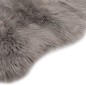 vidaXL Alfombra de piel de oveja sintética gris claro 60x90 cm