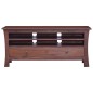 vidaXL Mueble para TV marrón clásico madera maciza caoba 100x30x45 cm