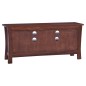 vidaXL Mueble para TV marrón clásico madera maciza caoba 100x30x45 cm