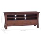 vidaXL Mueble para TV marrón clásico madera maciza caoba 100x30x45 cm