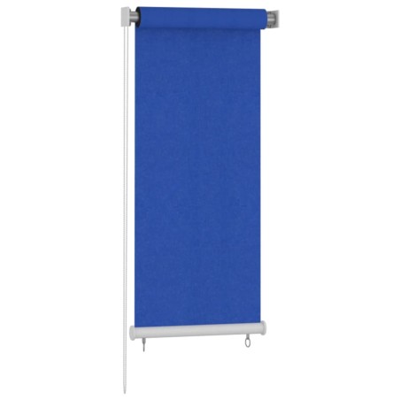 vidaXL Persiana enrollable de jardín HDPE azul 60x140 cm