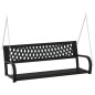 vidaXL Banco balancín de jardín 125 cm acero y plástico negro vidaXL Banco balancín de jardín 125 cm acero y plástico negro