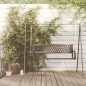 vidaXL Banco balancín de jardín 125 cm acero y plástico negro vidaXL Banco balancín de jardín 125 cm acero y plástico negro
