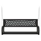 vidaXL Banco balancín de jardín 125 cm acero y plástico negro vidaXL Banco balancín de jardín 125 cm acero y plástico negro
