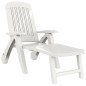 vidaXL Tumbona plegable polipropileno blanca