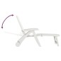 vidaXL Tumbona plegable polipropileno blanca