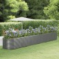 vidaXL Jardinera arriate acero recubrimiento polvo gris 554x100x68 cm vidaXL Jardinera arriate acero recubrimiento polvo gris 554x100x68 cm