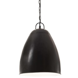 vidaXL Lámpara colgante industrial redonda 25 W negra 32 cm E27