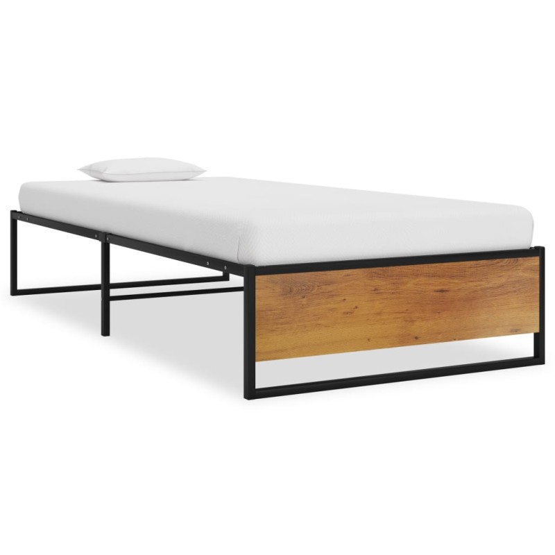 vidaXL Estructura de cama de metal negra 100x200 cm vidaXL Estructura de cama de metal negra 100x200 cm