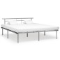 vidaXL Estructura de cama de metal gris 200x200 cm