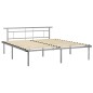 vidaXL Estructura de cama de metal gris 200x200 cm