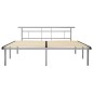 vidaXL Estructura de cama de metal gris 200x200 cm