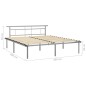 vidaXL Estructura de cama de metal gris 200x200 cm