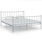vidaXL Estructura de cama de metal gris 200x200 cm vidaXL Estructura de cama de metal gris 200x200 cm