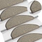 vidaXL Alfombrilla autoadhesiva escalera 15 uds gris y beige 65x21x4cm vidaXL Alfombrilla autoadhesiva escalera 15 uds gris y beige 65x21x4cm