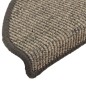 vidaXL Alfombrilla autoadhesiva escalera 15 uds gris y beige 65x21x4cm vidaXL Alfombrilla autoadhesiva escalera 15 uds gris y beige 65x21x4cm