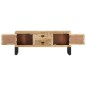 vidaXL Mueble para TV de madera maciza de mango rugosa 110x30x45 cm vidaXL Mueble para TV de madera maciza de mango rugosa 110x30x45 cm