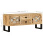 vidaXL Mueble para TV de madera maciza de mango rugosa 110x30x45 cm vidaXL Mueble para TV de madera maciza de mango rugosa 110x30x45 cm