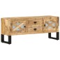 vidaXL Mueble para TV de madera maciza de mango rugosa 110x30x45 cm vidaXL Mueble para TV de madera maciza de mango rugosa 110x30x45 cm