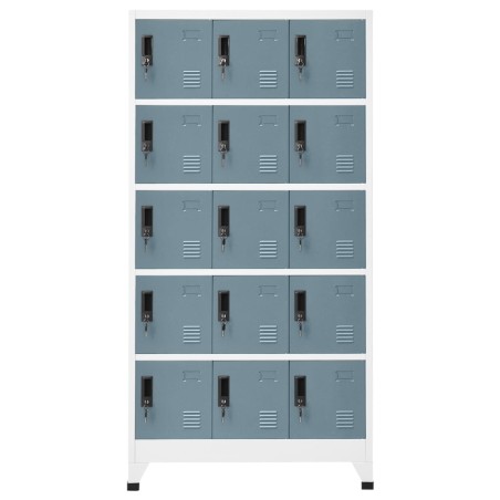 vidaXL Taquilla de acero gris claro y gris oscuro 90x40x180 cm