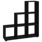 vidaXL Estantería forma de escalera madera contrachapada negro