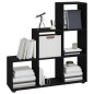 vidaXL Estantería forma de escalera madera contrachapada negro