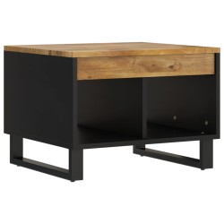 vidaXL Mesa de centro de madera maciza mango 55x50x40 cm