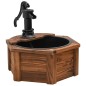 vidaXL Fuente de agua con bomba madera maciza de abeto 57x57x53 cm vidaXL Fuente de agua con bomba madera maciza de abeto 57x57x53 cm