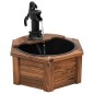 vidaXL Fuente de agua con bomba madera maciza de abeto 57x57x53 cm vidaXL Fuente de agua con bomba madera maciza de abeto 57x57x53 cm