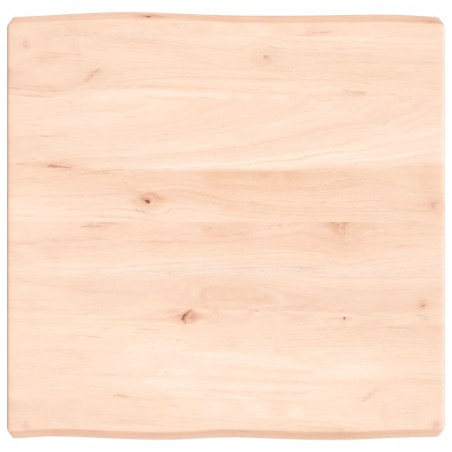 vidaXL Tablero de mesa madera maciza borde natural 60x60x(2-6) cm