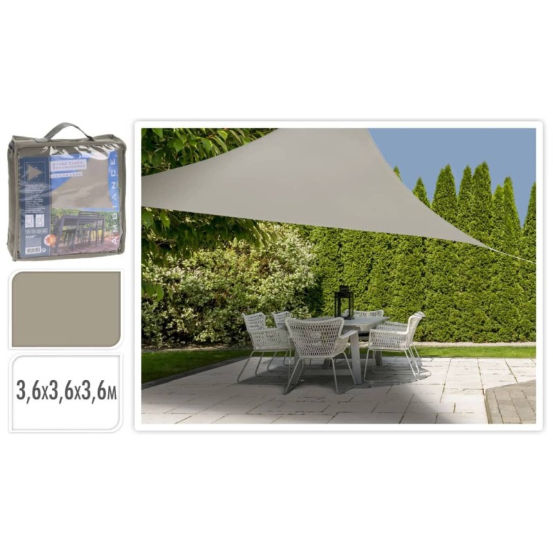 ProGarden Toldo de tela triangular color arena 3,6x3,6x3,6 m ProGarden Toldo de tela triangular color arena 3,6x3,6x3,6 m