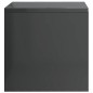 vidaXL Mesitas de noche 2 uds madera gris brillo 40x30x40 cm vidaXL Mesitas de noche 2 uds madera gris brillo 40x30x40 cm