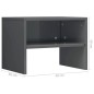 vidaXL Mesitas de noche 2 uds madera gris brillo 40x30x40 cm vidaXL Mesitas de noche 2 uds madera gris brillo 40x30x40 cm