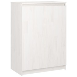 vidaXL Aparador madera maciza de pino blanco 60x36x84 cm