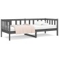 vidaXL Sofá cama madera maciza de pino gris 90x190 cm vidaXL Sofá cama madera maciza de pino gris 90x190 cm