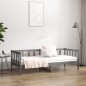 vidaXL Sofá cama madera maciza de pino gris 90x190 cm vidaXL Sofá cama madera maciza de pino gris 90x190 cm