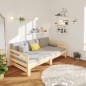 vidaXL Sofá cama extraíble madera maciza de pino 2x(90x190) cm vidaXL Sofá cama extraíble madera maciza de pino 2x(90x190) cm