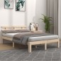 vidaXL Estructura de cama de madera maciza 140x190 cm