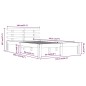 vidaXL Estructura de cama de madera maciza 140x190 cm
