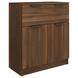 vidaXL Aparador de madera contrachapada roble marrón 60x30x70 cm