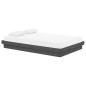 vidaXL Estructura de cama doble pequeña madera maciza gris 120x190 cm