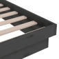vidaXL Estructura de cama doble pequeña madera maciza gris 120x190 cm