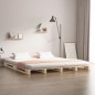 vidaXL Cama de palets madera maciza pino doble pequeña 120x190 cm