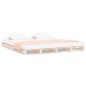 vidaXL Cama de palets madera maciza pino doble pequeña 120x190 cm