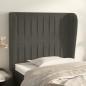 vidaXL Cabecero con orejas de terciopelo gris oscuro 83x23x118/128 cm vidaXL Cabecero con orejas de terciopelo gris oscuro 83x23x118/128 cm