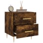 vidaXL Mesita noche 2 uds madera ingeniería roble ahumado 40x35x47,5cm vidaXL Mesita noche 2 uds madera ingeniería roble ahumado 40x35x47,5cm